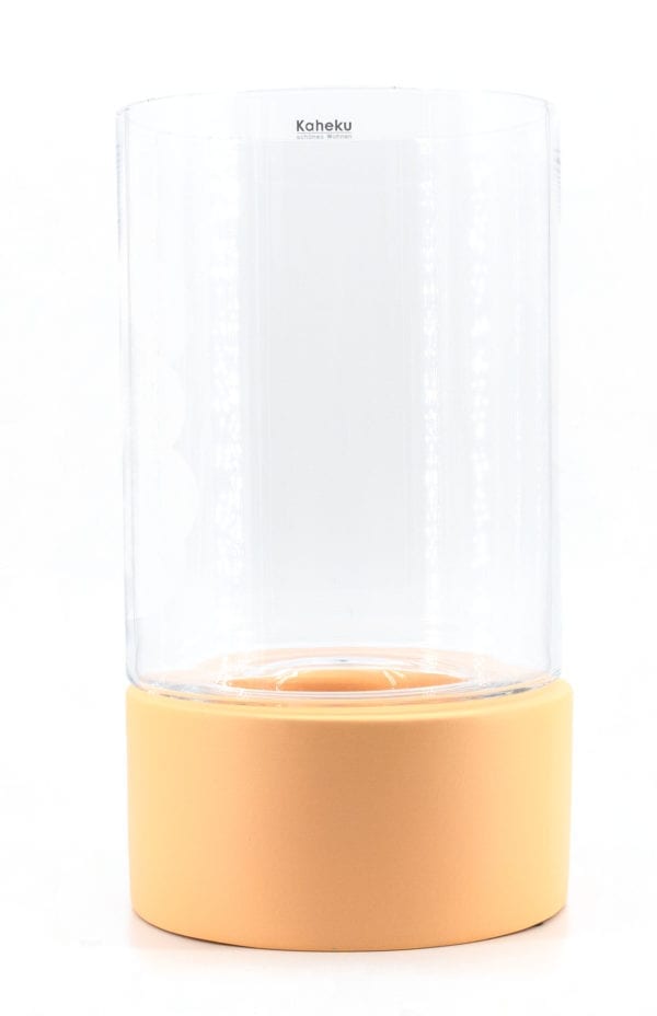 Windlicht „Cabal" mit Sockel „Aleno", orange, Höhe 29,5cm, Von Kaheku 1 | Asmondo – Deko, Geschenke und mehr