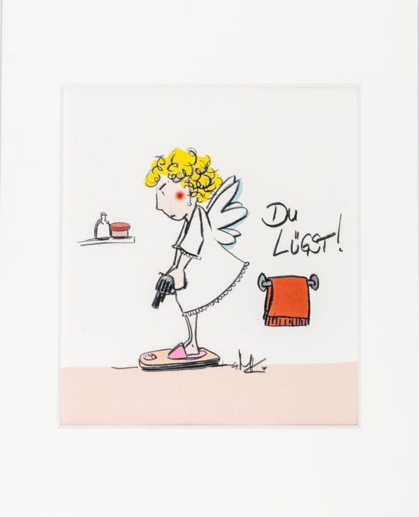Passepartout Bild: „Du Lügst", 24x30cm, von Sweet Design by Nala 1 | Asmondo – Deko, Geschenke und mehr