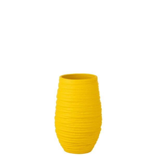 J-Line Vase Fiesta Keramik Gelb Groß, H 40cm 1 | Asmondo – Deko, Geschenke und mehr