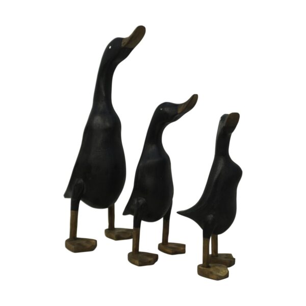 3-teiliges Entenfiguren-Set - schwarz - Bambus, von HSM Collection 1 | Asmondo – Deko, Geschenke und mehr