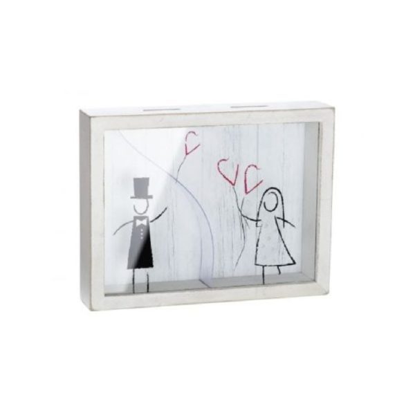 Spardose „Hochzeitspaar“, MDF, von Gilde, 22x17 cm 1 | Asmondo – Deko, Geschenke und mehr