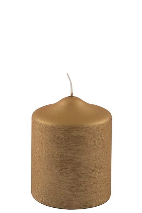 Candle / Kerze, gebürstet, Stumpenkerze, Höhe 10cm, von Fink (verschiedene Farben) 1 | Asmondo – Deko, Geschenke und mehr
