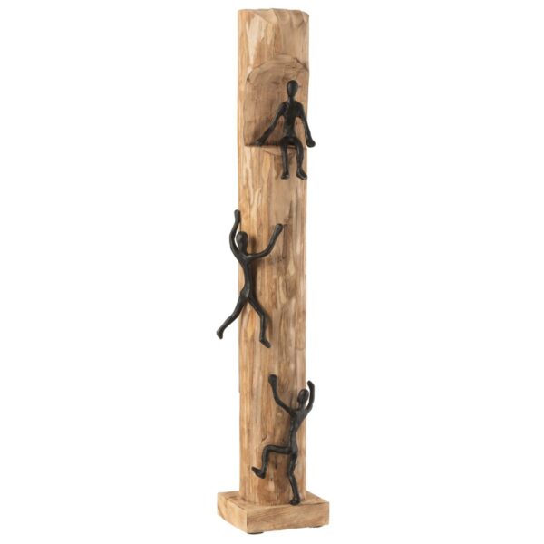 Figuren Klettern - Holz/Aluminium - Schwarz, H 75,5 cm, von J-Line 1 | Asmondo – Deko, Geschenke und mehr
