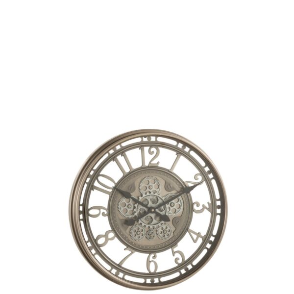 J-Line Radars Uhr mit arabischen Ziffern – Metall/Glas – Bronze – Ø 53 cm 1 | Asmondo – Deko, Geschenke und mehr
