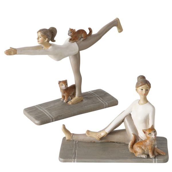 Dekofiguren „Yoga“, 2er Set, Höhe 16cm, von Boltze 1 | Asmondo – Deko, Geschenke und mehr