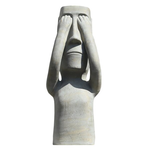 Magnesia Skulptur "Nichts sehen", H70cm, von Gilde 1 | Asmondo – Deko, Geschenke und mehr