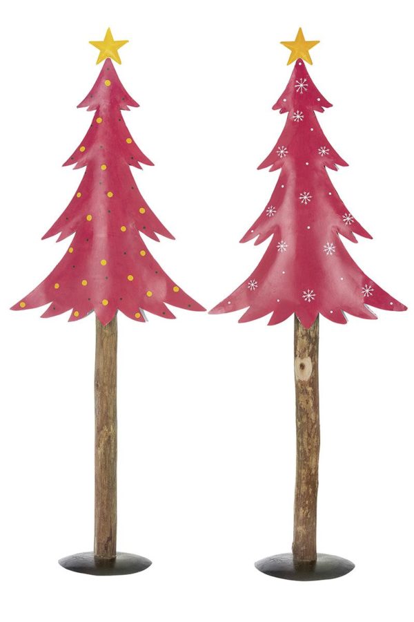 Weihnachtsbaum „Navidad“ in pink mit 2 verschiedenen Ansichten, Höhe 113cm, von Gilde 1 | Asmondo – Deko, Geschenke und mehr