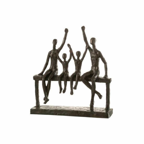 Skulptur "Family On Sofa", Poly Dunkelbraun, H34cm, von J-Line by Jolipa 1 | Asmondo – Deko, Geschenke und mehr