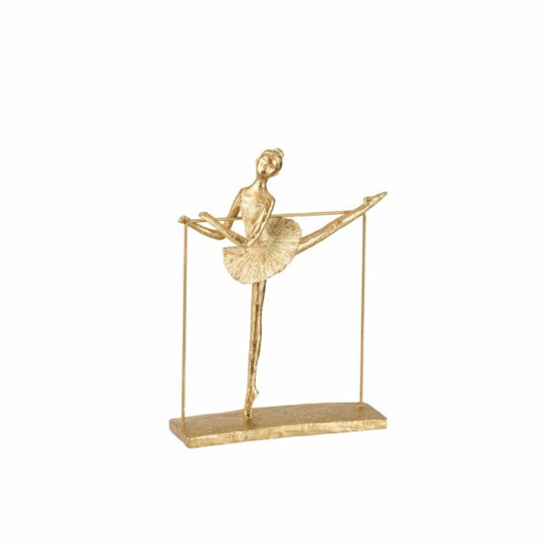 Ballerina Beinseite Poly Goldfarben, H 30,5cm, von J-Line by Jolipa 1 | Asmondo – Deko, Geschenke und mehr