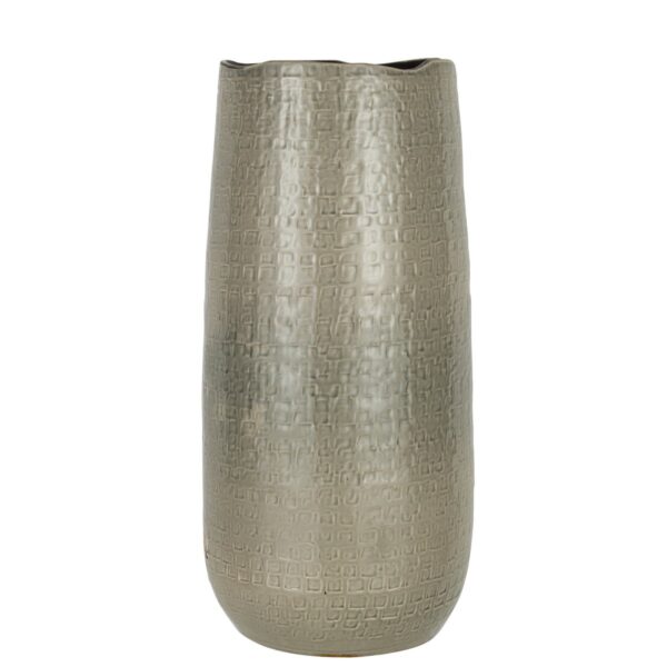J-Line Vase Muster Keramik Hellgrau Groß – 50,00 cm hoch 1 | Asmondo – Deko, Geschenke und mehr