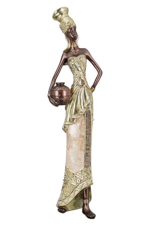 Poly Afrikanerin „Aminata", Polyresin, von Gilde, Höhe 46,5cm 1 | Asmondo – Deko, Geschenke und mehr