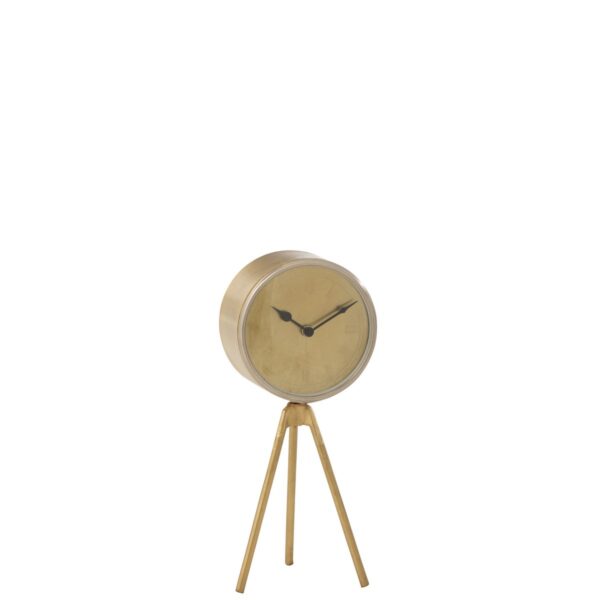 J-Line Tripod-Uhr - Metall - Gold - S - Ø 15 cm 1 | Asmondo – Deko, Geschenke und mehr
