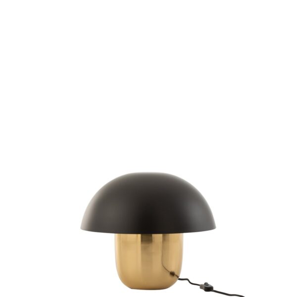 J-Line Lampe Mushroom - Eisen - Schwarz/Gold - klein 1 | Asmondo – Deko, Geschenke und mehr