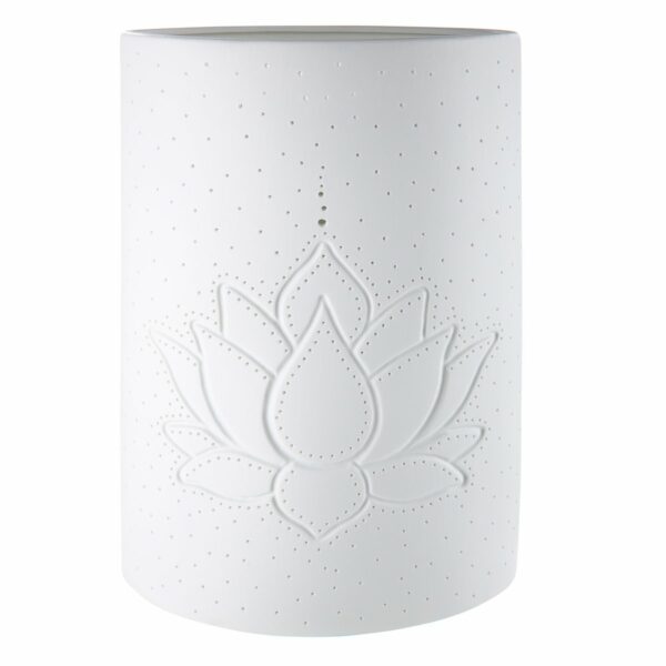Porzellan Lampe "Lotus"H28 cm, von Gilde 1 | Asmondo – Deko, Geschenke und mehr