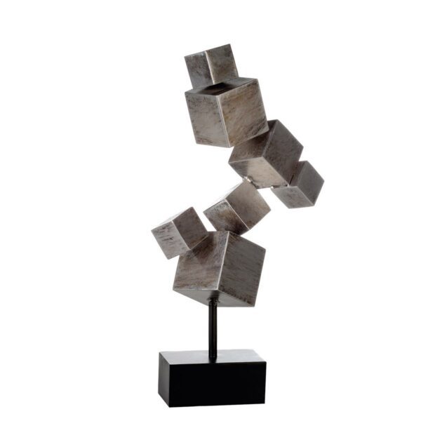 Metall Skulptur "Cubes" antik-silber, H56cm, von Gilde 1 | Asmondo – Deko, Geschenke und mehr