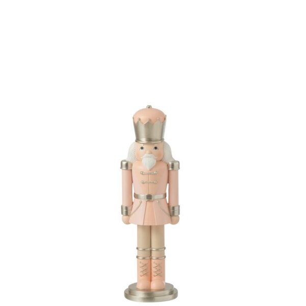J-Line Figur Nussknacker – Harz – rosa/weiß – groß 1 | Asmondo – Deko, Geschenke und mehr