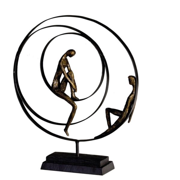 Poly/Metall Skulptur "Patience" bronzefarben H41/B34cm 1 | Asmondo – Deko, Geschenke und mehr