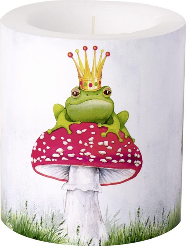 Windlicht / Kerze „Lucky frog“, Ø 9 x 10,5 cm 1 | Asmondo – Deko, Geschenke und mehr