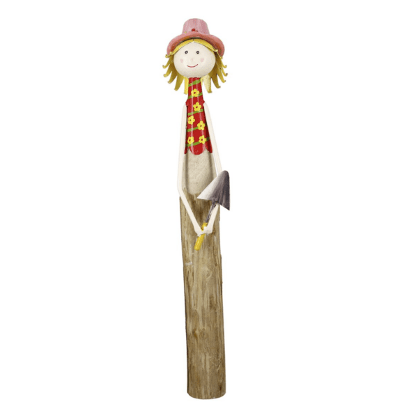 Holz / Metall Sommermädchen „Klara“, Höhe 51cm, von Gilde 1 | Asmondo – Deko, Geschenke und mehr