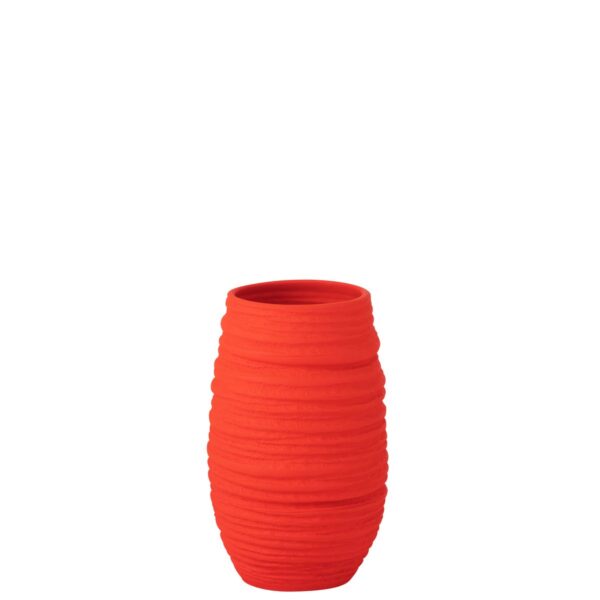 J-Line Vase Fiesta Keramik Rot Groß 1 | Asmondo – Deko, Geschenke und mehr
