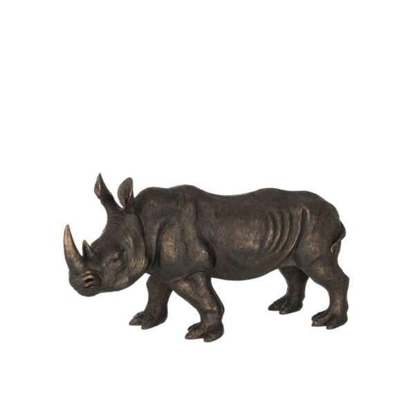 J-Line Rhino Poly Bronze Groß 1 | Asmondo – Deko, Geschenke und mehr