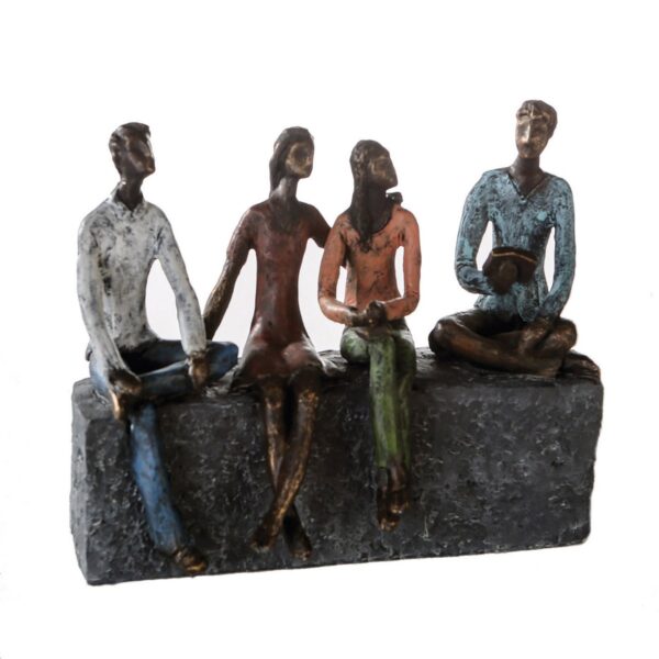 Poly Skulptur "Network" bronce/bunt 1 | Asmondo – Deko, Geschenke und mehr