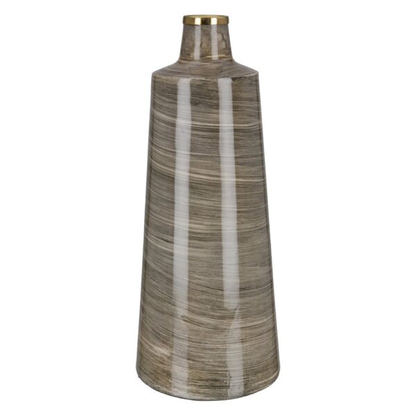 Metall Vase kegelförmig "Stripes", D15xH37cm, von Gilde 1 | Asmondo – Deko, Geschenke und mehr