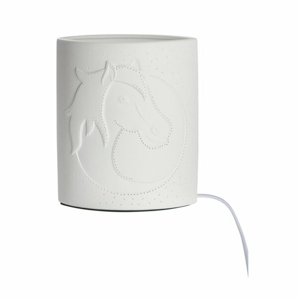 Porzellan Lampe Ellipse"Pferdekopf",H 20 cm, von Gilde 1 | Asmondo – Deko, Geschenke und mehr