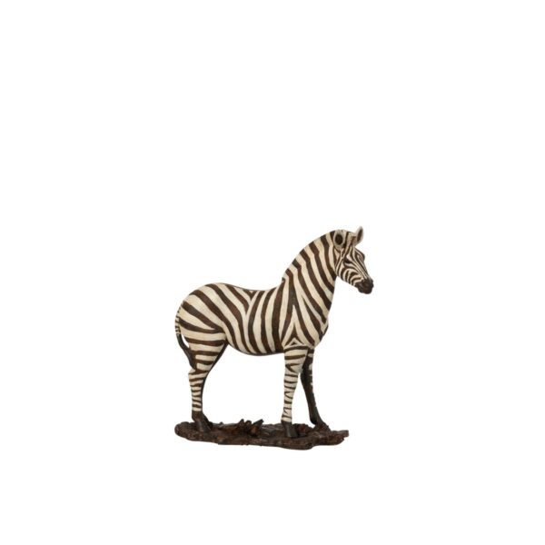 J-Line Zebra Poly Weiß/Schwarz Small 1 | Asmondo – Deko, Geschenke und mehr