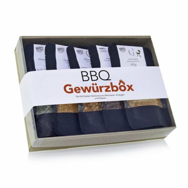 BBQ Gewürzbox – Geschenkset, von Genial Geniessen 1 | Asmondo – Deko, Geschenke und mehr