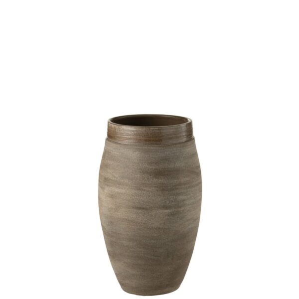 J-Line Vase Gio Keramik Braun Klein – 37,00 cm hoch 1 | Asmondo – Deko, Geschenke und mehr