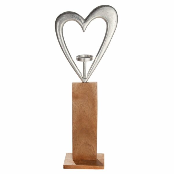 Aluminium Standrelief Herzleuchter, H 85cm, von Gilde 1 | Asmondo – Deko, Geschenke und mehr