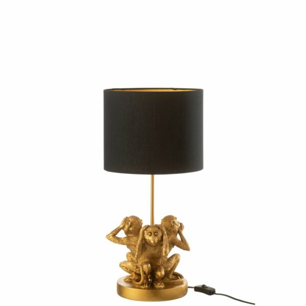 J-Line Lampe Tafel Aap 3Delen Poly Goud 1 | Asmondo – Deko, Geschenke und mehr
